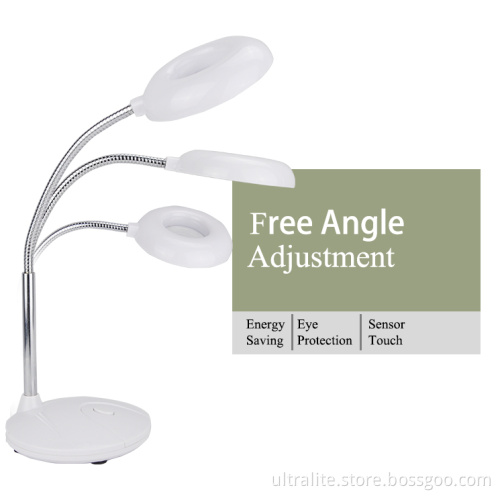 modern LED mini table/desktop magnifying lamp